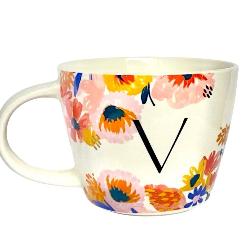 Opalhouse Initial “V” Stoneware Mug 16oz